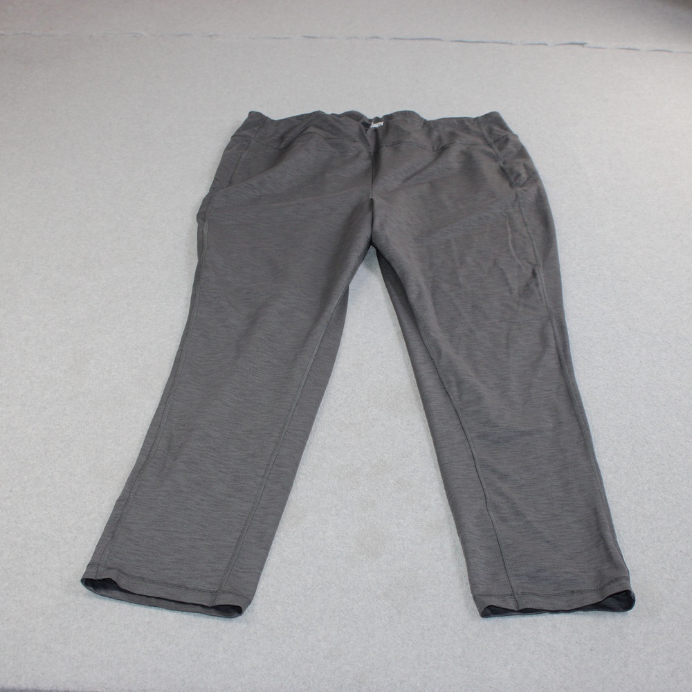 Duluth Trading Leggings Women 2XL Gray Elastic Waist Pockets Stretchy Comfortabl